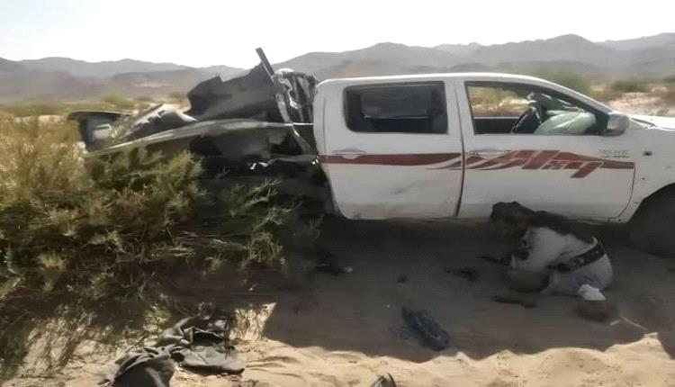 انفجار لغم حوثي يدمر سيارة مواطن في محافظة الجوف
