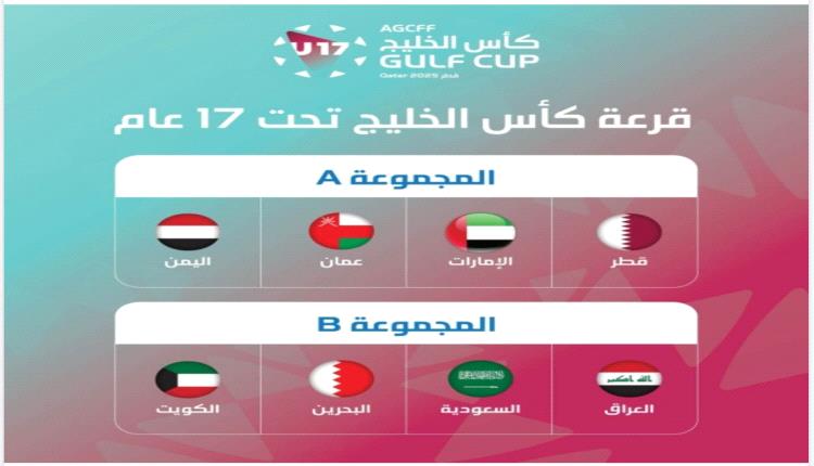 قرعة كأس الخليج تحت ١٧ سنة تضع اليمن في المجموعة الاولى