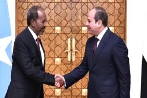الرئيس المصري ونظيره الصومالي يبحثان أمن البحر الأحمر