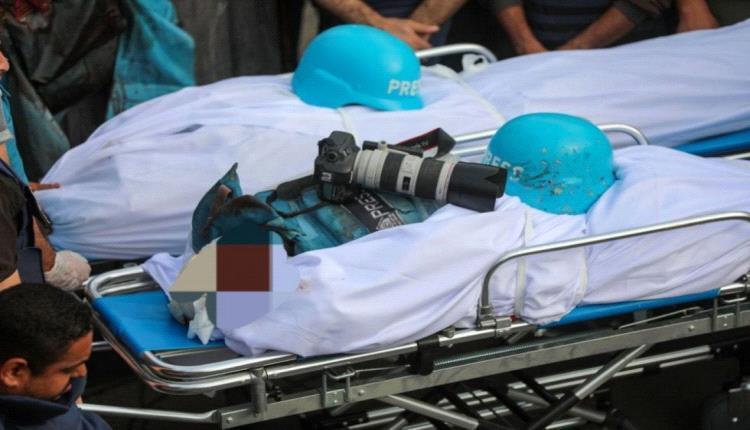 استشهاد 5 صحفيين  اليوم في غارات إسرائيلية على غزة