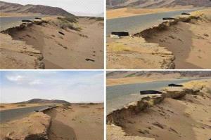 انهيار على أطراف خط بيحان–بعسيلان يهدد سلامة المسافرين في شبوة