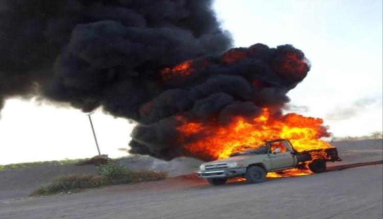 تعز.. كمين محكم يطيح بطقم حوثي في يفرس بجبل حبشي