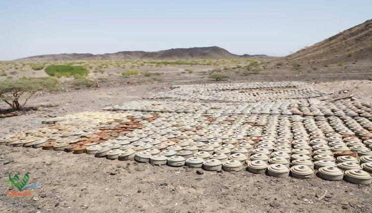 مسام ينتزع 1291 لغماً وذخيرة غير منفجرة وعبوة ناسفة خلال أسبوع
