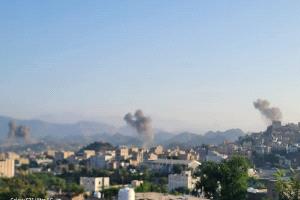 الطيران الحربي يشن أربع غارات جوية على مواقع للحوثيين في الجبهتين الشرقية والشمالية بمدينة تعز