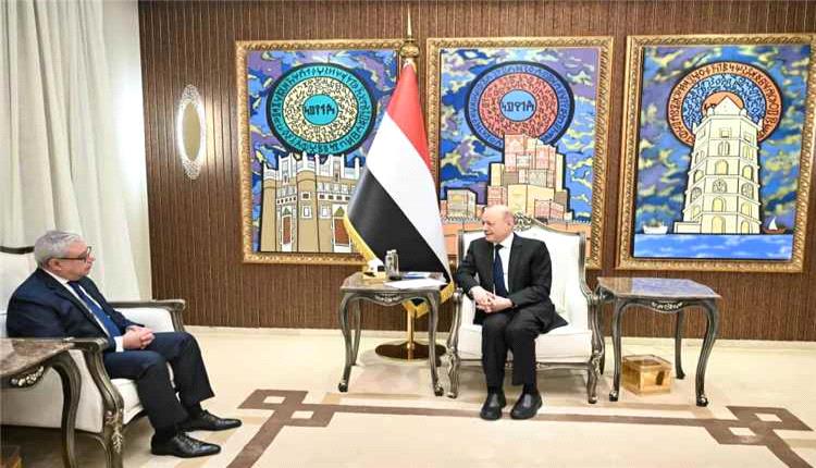العليمي يشيد بالموقف المصري الداعم لليمن ويحذر من مخاطر التصعيد الحوثي في البحر الأحمر