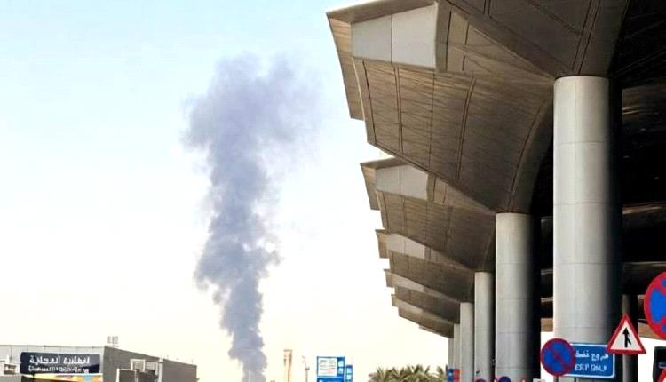دخان كثيف قرب مطار الملك خالد بالرياض  تحذيرات من غارات حوثية