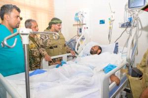 عضو مجلس القيادة طارق صالح يوجه برعاية مضاعفة لجرحى المقاومة الوطنية ونقلهم للعلاج خارج اليمن